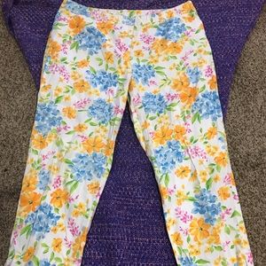 Bright Floral Capri pant size 16